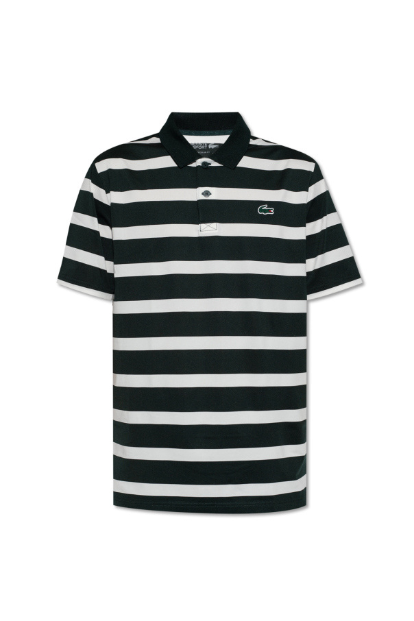 Green Striped polo shirt Lacoste - SchaferandweinerShops